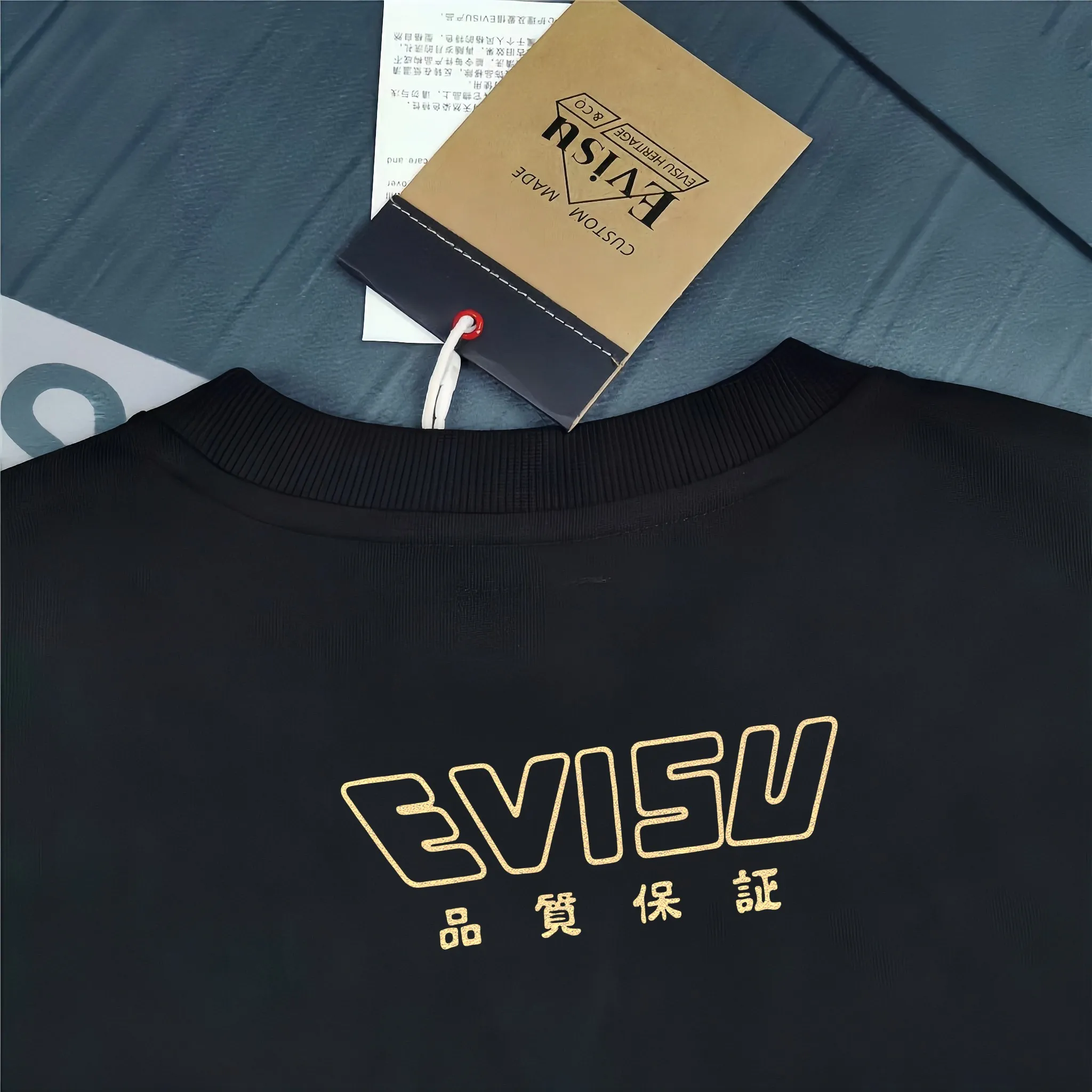 Evisu 2025New Arrival T ⚠ Quality⚠ Same Style T 。 ，Black S-XXL，White S-XXL，Gray M-XXL，Red S-XXL， Red M-XXL